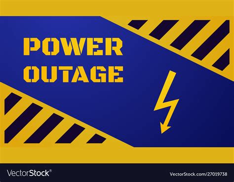 Power Outage Template Blackout Concept Big Vector Image