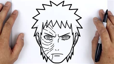 How To Draw Obito Uchiha From Naruto Shippuden Easy Step By Step