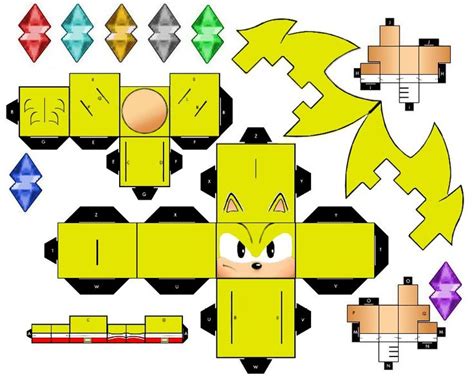 Metal Sonic Cubeecraft Papercraft Hedgehog Cutouts Tributeoflove