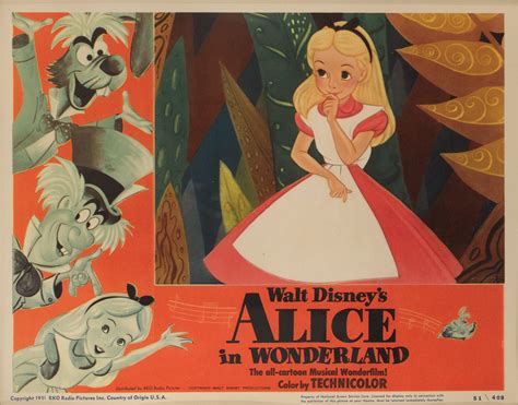 Alice In Wonderland 1951 Lobby Card Us Original Film Posters