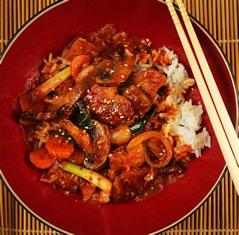 This recipe is a keeper! Korean Dak Galbi ~ Chicken Stir-Fry in Spicy Red Pepper ...