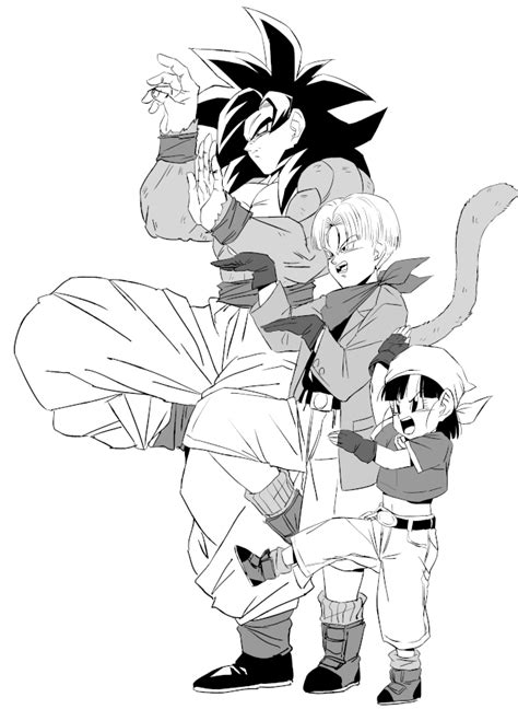 Son Goku Trunks And Pan Dragon Ball And 2 More Drawn By Rom20