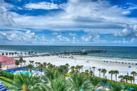 Hd Wallpaper Aerial View Of Resort Clearwater Beach Florida Gulf