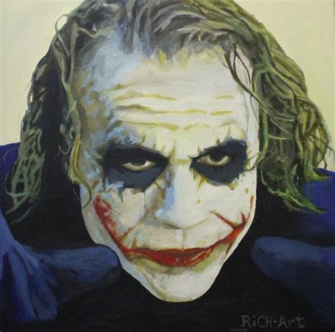 Oil Painting Heath Ledger Joker Oil Painting On Canvas Art