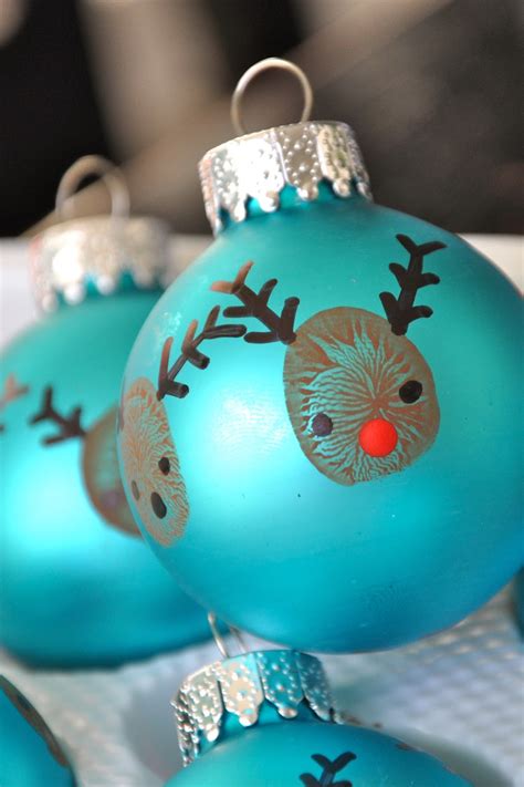 Little Bit Funky 20 Minute Crafter Reindeer Thumbprint Ornaments