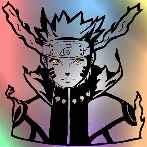 Pixilart Rainbow Naruto By Nobodyherejy