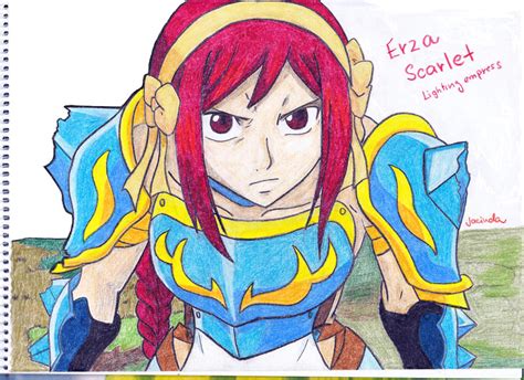 Erza Scarlet Lightning Empress By Jacindazs On Deviantart