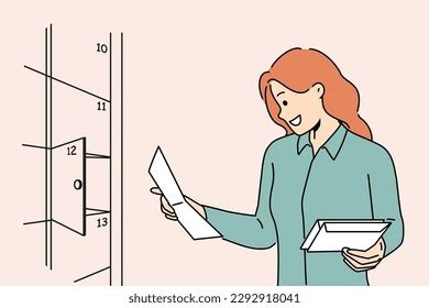 Woman Opening Mailbox Images Stock Photos Vectors Shutterstock