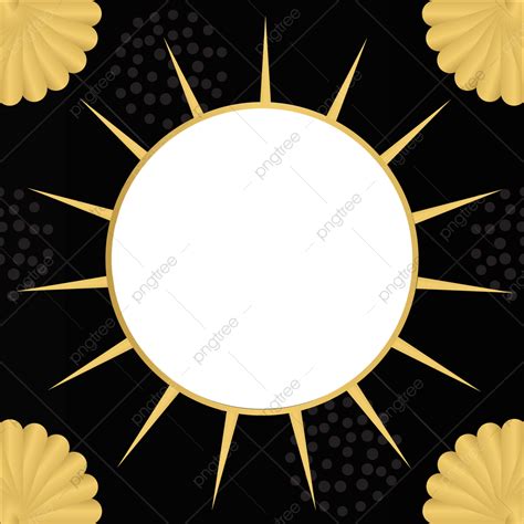 Twibbon Design Vector Hd Images Black Golden Sun Design Twibbon Sun