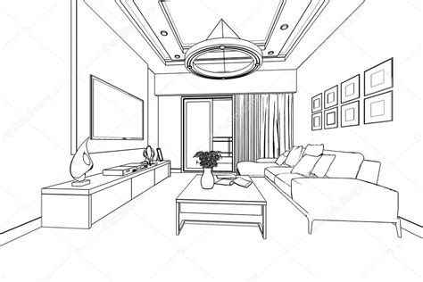 Outline Sketch Of A Interior Stock Photo By ©tsxmax 98058184