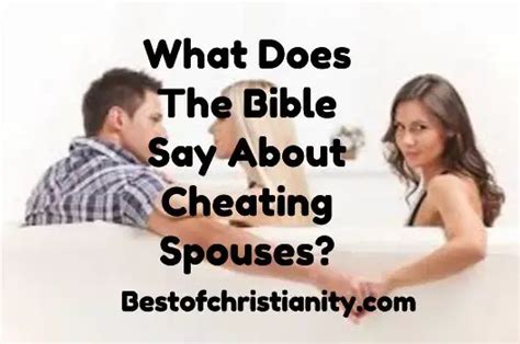 what does the bible say about cheating spouses