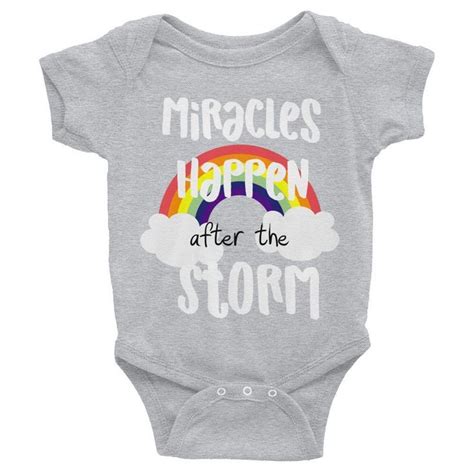 Rainbow Miracles Infant Bodysuit Rainbow Baby Tees With Sayings Baby