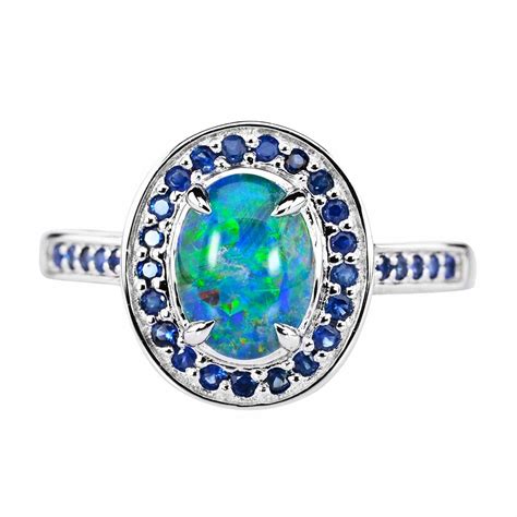 Rainbow Bay Sterling Silver Australian Opal Ring