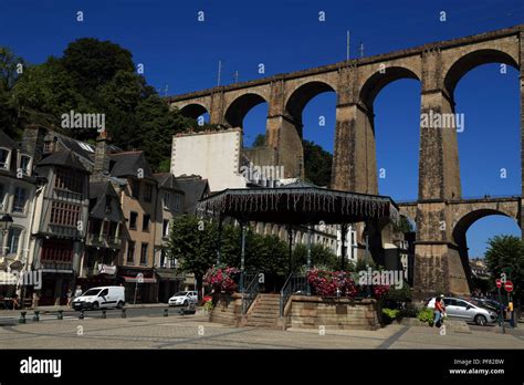Viaduct And Bandstand From Place Des Otages Morlaix Finistere