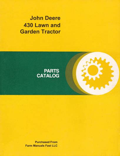 John Deere 430 Lawn And Garden Tractor Parts Catalog Farm Manuals Fast