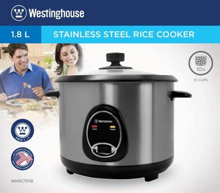 Westinghouse Volts L Rice Cooker Steamer With Stainless Steel