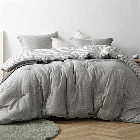 Get 5% in rewards with club o! Gingham Gray - Twin XL Dorm Comforter - 100% Cotton Bedding