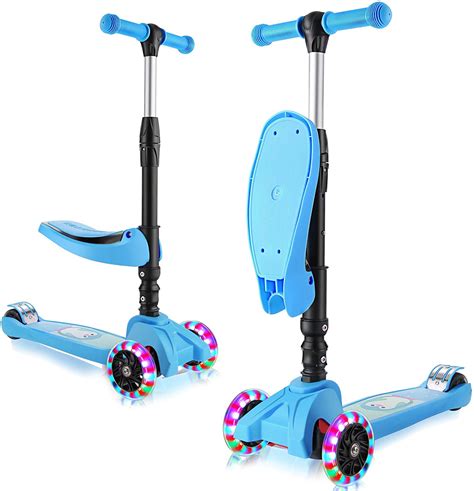 Kids 3 Wheel Adjustable Kick Scooter Adjustable Handlebarsandseat With