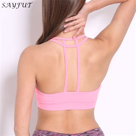 2018 Hot Sweat Women Sport Bra Sexy Backless Strappy Yoga Fitness Breathable Vest Wireless