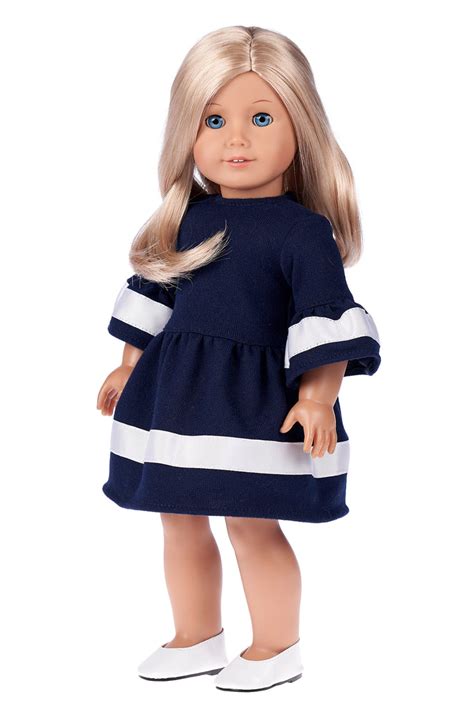 navy blue doll dress for 18 inch american girl doll dreamworld collections