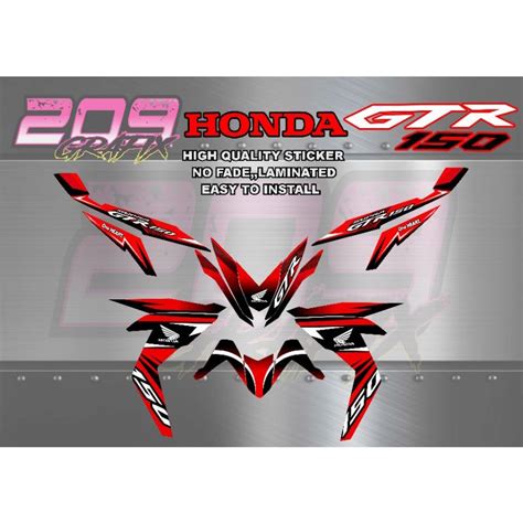 Honda Gtr 150 Decals Shopee Philippines