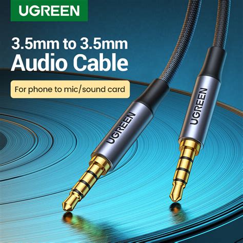 Ugreen 35mm Aux Cable 4 Pole Trrs 4 Conductor Auxiliary Male To Male