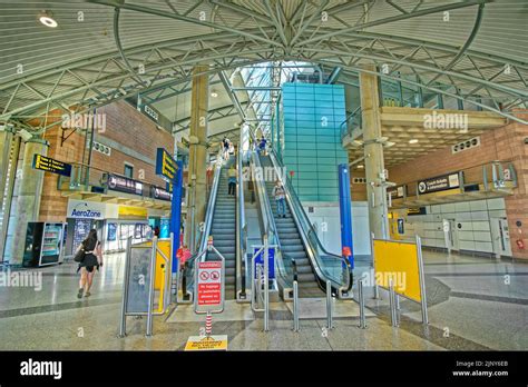 Manchester Airport Train And Tramway Station Manchester England Stock