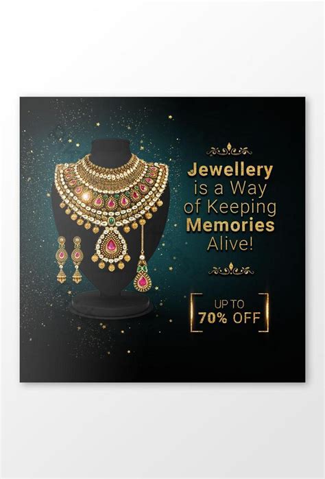Golden Jewellery Set Sale Psd Banner Psd Free Download Pikbest