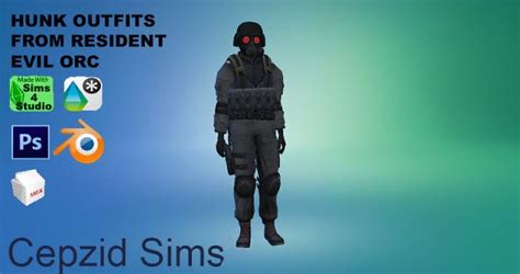 Sims 4 Ccs The Best Hunk Outfits From Resident Evil Orc By Cepzid Sims Sims Sims 4