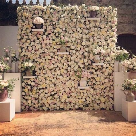 The Hottest 2015 Wedding Trend 22 Flower Wall Backdrops