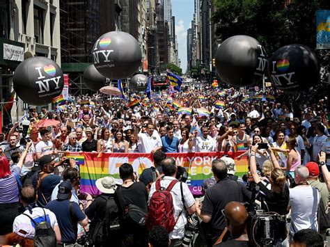 new york pride march millions attend one of largest lgbt parades in history 50 years after