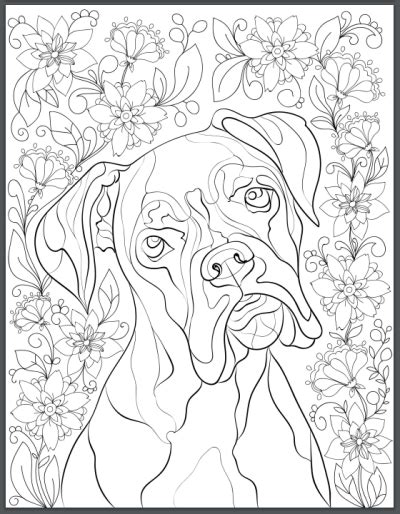 Simply click to download the design that you would like to color.when you are done, we'd love to see your finished work. De-stress With Dogs: Downloadable 10 Page Coloring Book ...