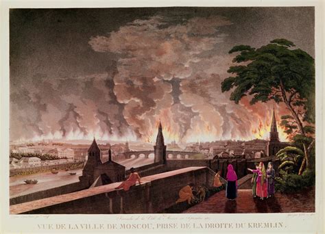 Feuer In Moskau 1812 September Von Gibele Graviert 1816