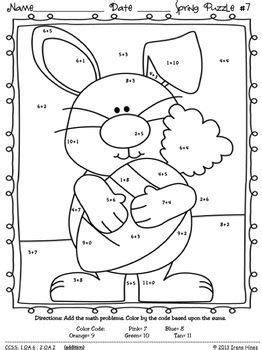 Check out our collection of kids math worksheets for preschoolers and above. Color By Number Spring Addition Math Puzzles: ~'Sum ...