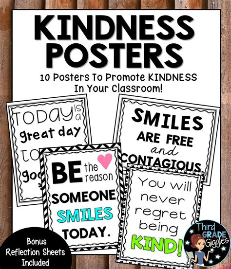 Kindness Posters Bulletin Board Decor Be Kind Motivational Quotes