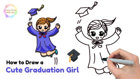 How To Draw A Cute Graduation Girl 🎓 Draw Cute Girl Graduate 🎓 Youtube
