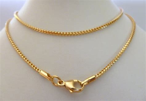 18ct 18k Gold Franco Rope Chain Solid Gold 750 Womens Yellow Etsy