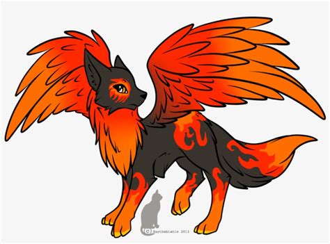 Wolf With Wings Fire Wolf Drawing Free Transparent Png Download