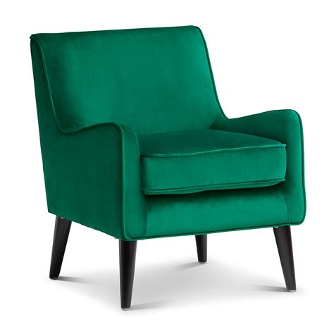 Ink + ivy novak lounge accent chair sale $337.49. Angie Dark Green Velvet Accent Chair | Living Room - Accent Chairs | City Furniture