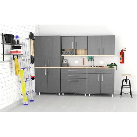 Customize your garage or workshop with a garage cabinet system and choose from a variety of why don't we show the price on this page? Inval KRATOS 5-Piece Garage Cabinet Set in Graphite Gray ...