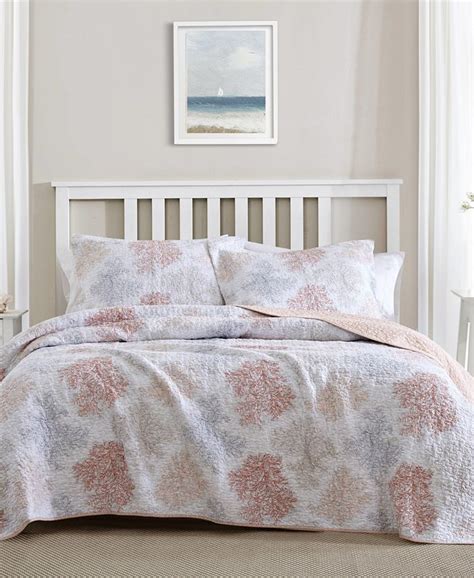 Laura Ashley Saltwater Reversible 3 Pc Quilt Set King And Reviews