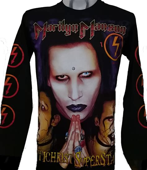 Marilyn Manson Long Sleeved T Shirt Antichrist Superstar Size M Roxxbkk