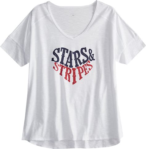 Bcg Womens Athletic Plus Americana Stars And Stripes Graphic T Shirt Academy