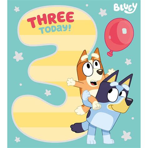 Bluey Birthday Card Age 3 - Colouring card – Danilo Promotions