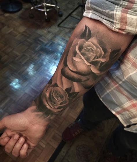 Brilliant Forearm Rose Tattoos For Men Rose Tattoos For