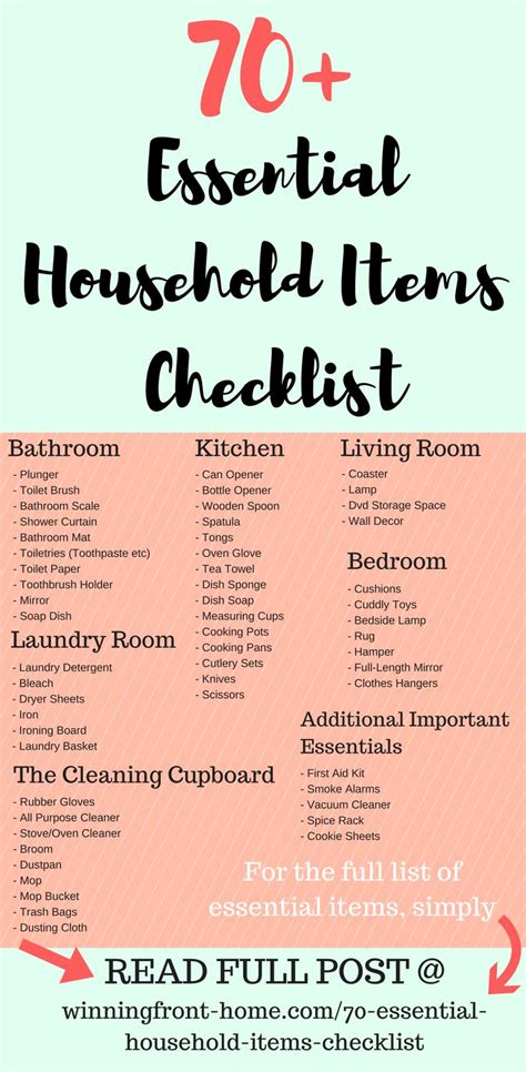 70 Essential Household Items A Definitive Checklist You Must Know Household Items