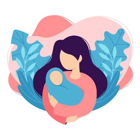 La Madre Sostiene Al Bebé En Sus Brazos Mujer Acuna A Un Recién Nacido