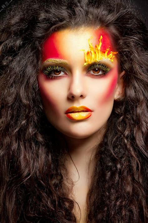 Pin By Mia Kato On ∾ The Wow Factor ∾ Fire Makeup Fantasy Makeup Makeup