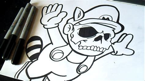 Dibujar bonito, se puede lograr por medio de las imágenes para dibujar, las cuales se pueden descargar, imprimir y colorear; Mario Bros Graffiti | by ZaXx - YouTube