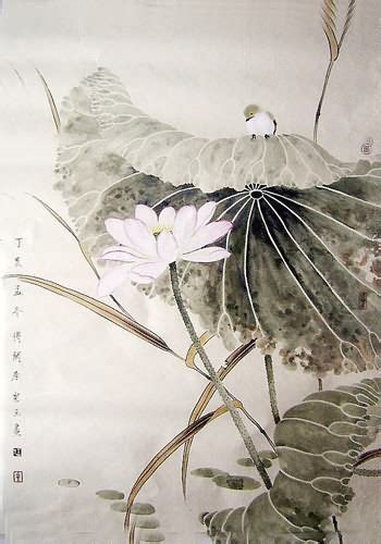 Chinese Lotus Painting Lotus 2462013 69cm X 46cm27〃 X 18〃 Lotus